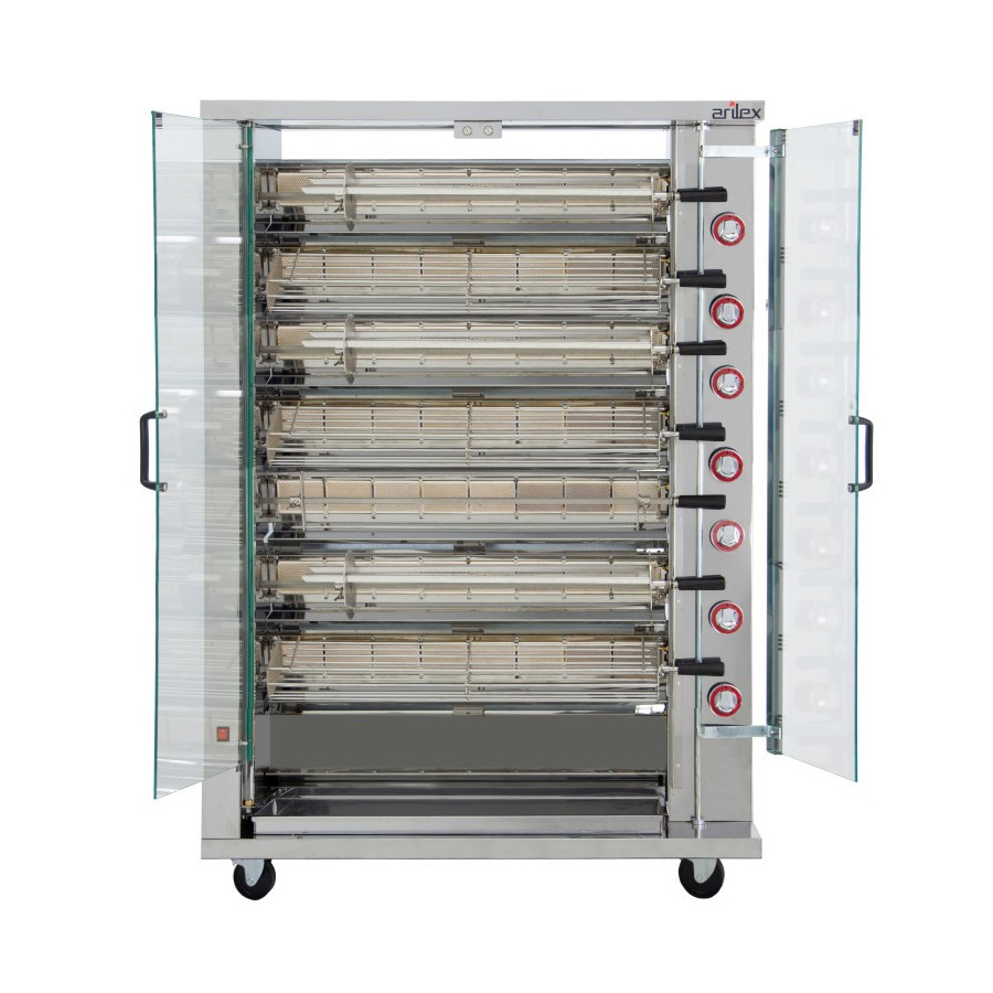 Arilex 7ASG Asador vertical a gas de 7 espadas