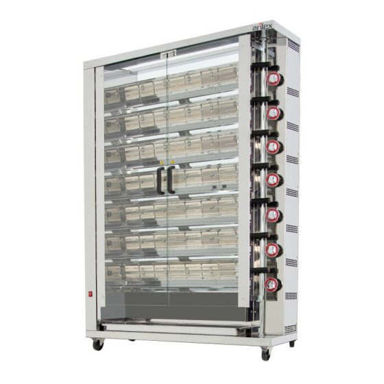 Arilex 7ASG Asador vertical a gas de 7 espadas