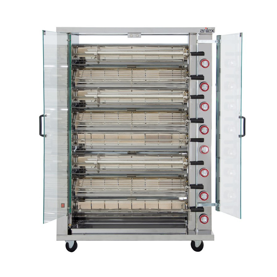 Arilex 8ASG - Asador vertical a gas de 8 espadas