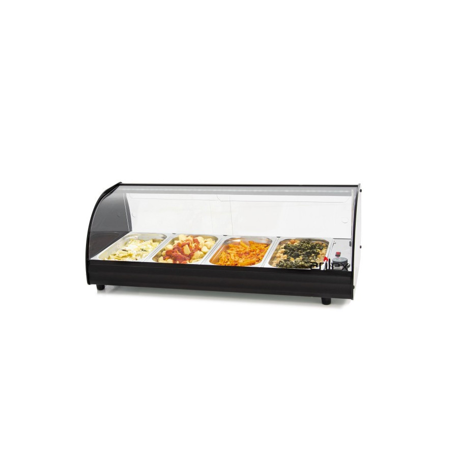 Arilex 4CTL Vitrina calienta tapas con luz