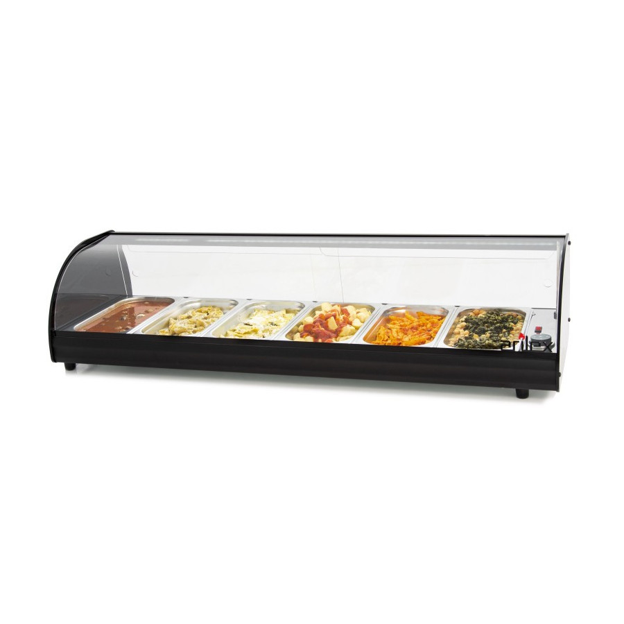 Arilex 6CTL Vitrina calienta tapas con luz