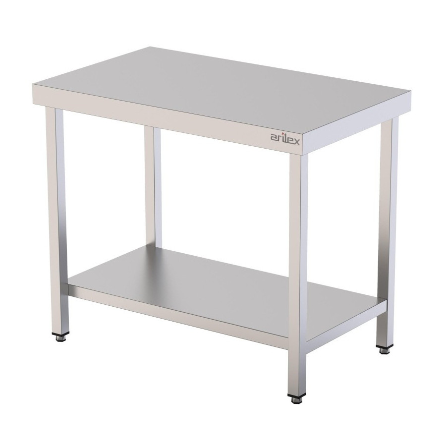 Mesa central Arilex 10070MC de acero inoxidable