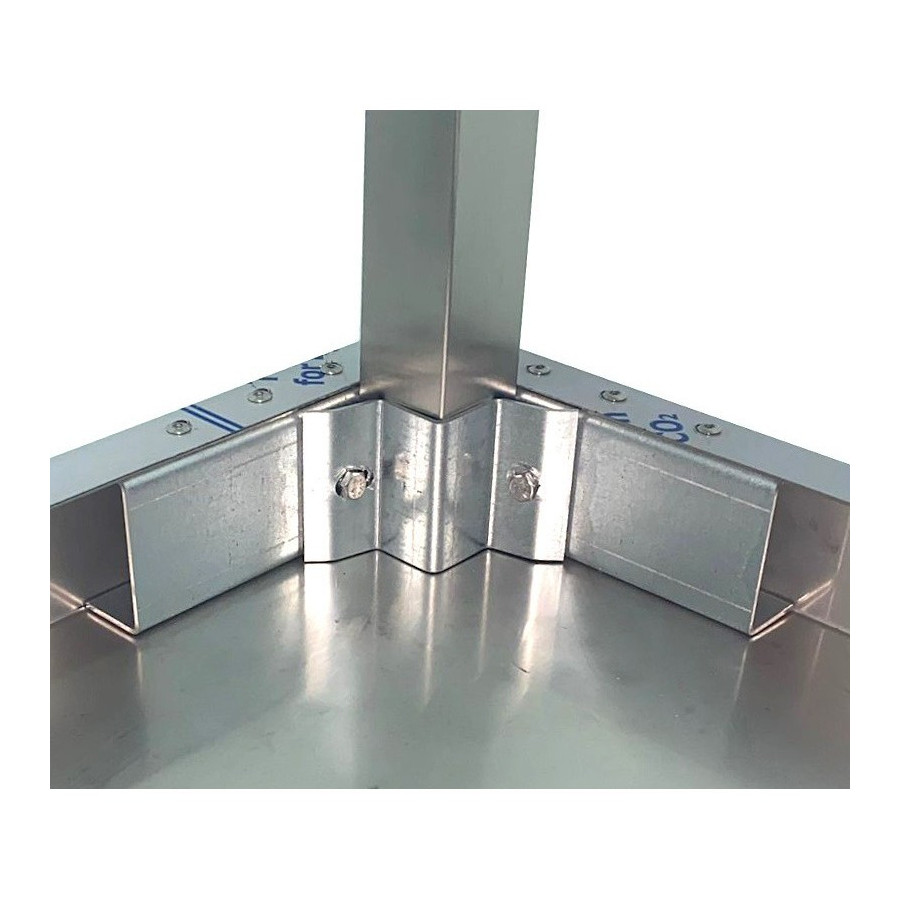 Arilex 15070MC Mesa central inox AISI 304 con estante