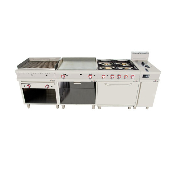 Arilex 120CG70H Cocina a gas 6 fuegos con horno