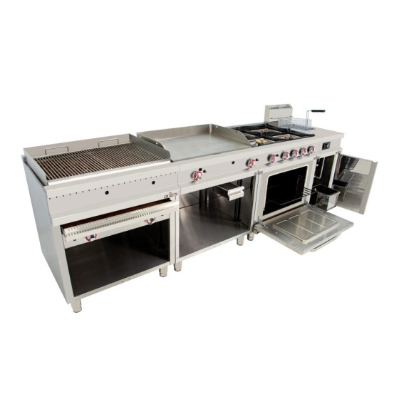 Arilex 120CG70H Cocina a gas 6 fuegos con horno