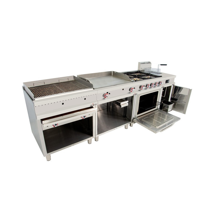 Arilex 120CG70H Cocina a gas 6 fuegos con horno