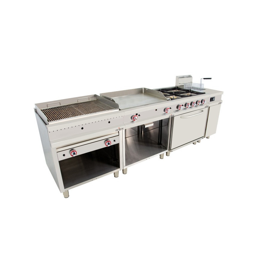Arilex 120CG70H Cocina a gas 6 fuegos con horno