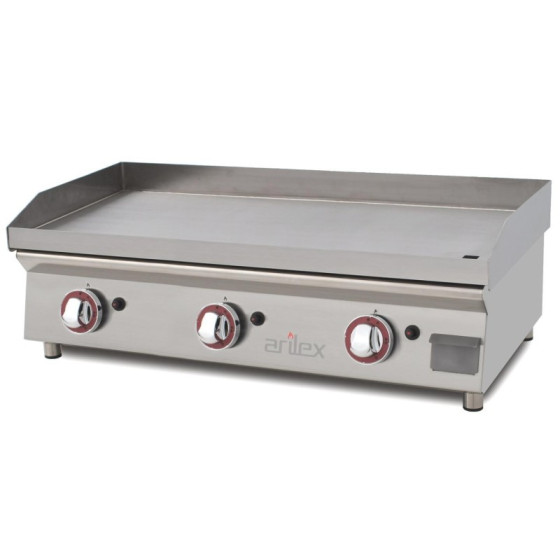 Plancha a gas Arilex 80PGRN de acero rectificado