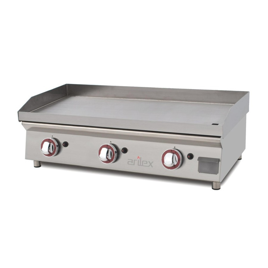 Plancha a gas Arilex 80PGRN de acero rectificado