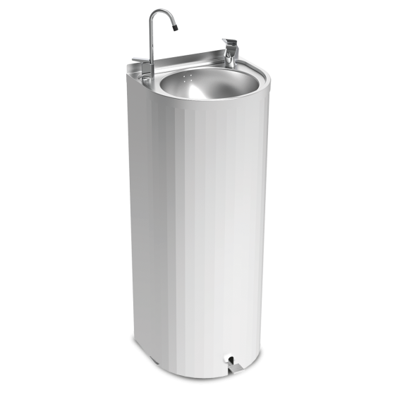 Fricosmos Fuente de columna inox de pedal 350x300x850 mm