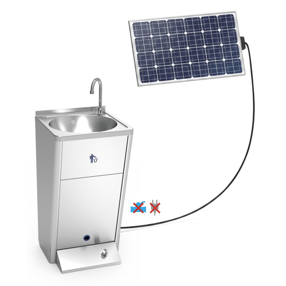 Fricosmos Lavamanos autónomo solar con batería registrable