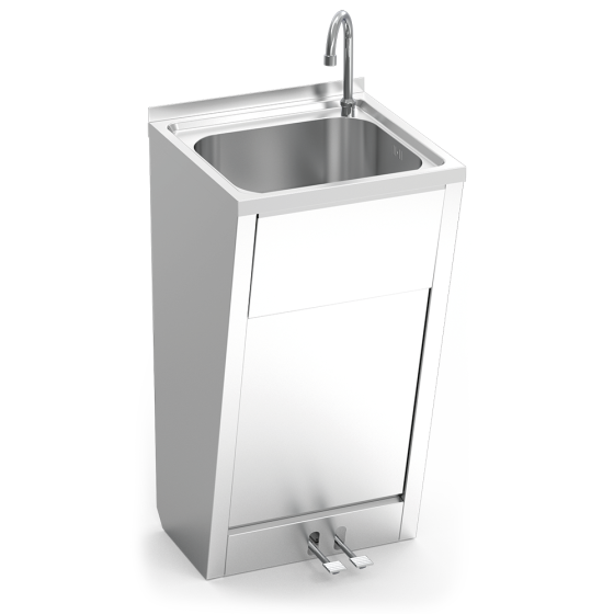 Fricosmos Lavamanos registrable con doble pedal agua fría y caliente