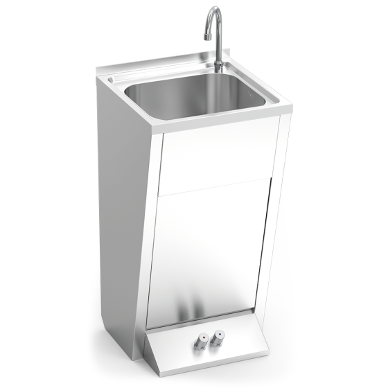 Fricosmos Lavamanos registrable con pedestal y doble pulsador