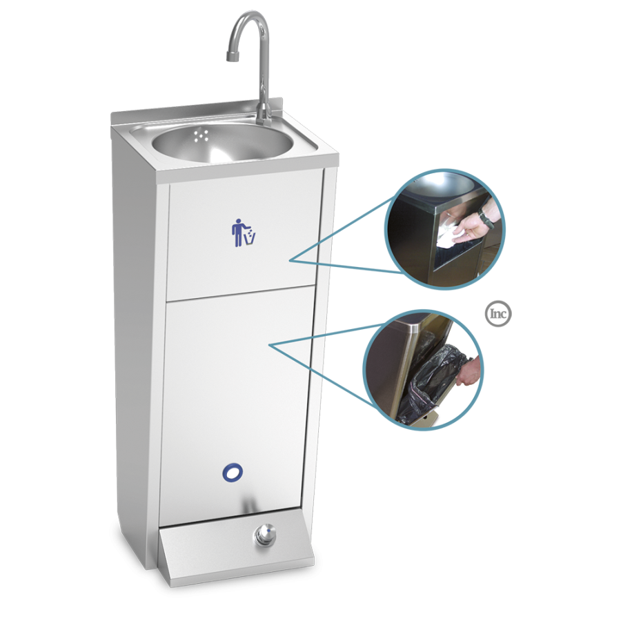 Fricosmos - Lavamanos registrable XS con pedestal y pulsador