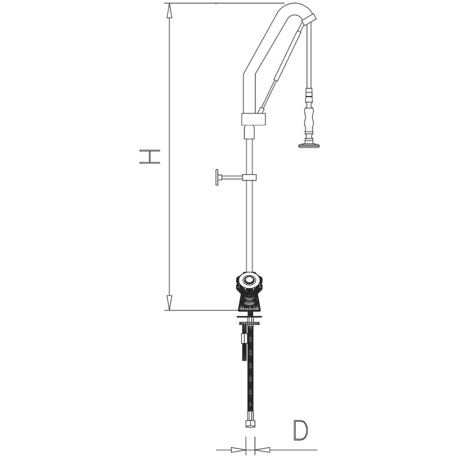 Fricosmos Grifo Ducha Extensible 600 mm | Profesional
