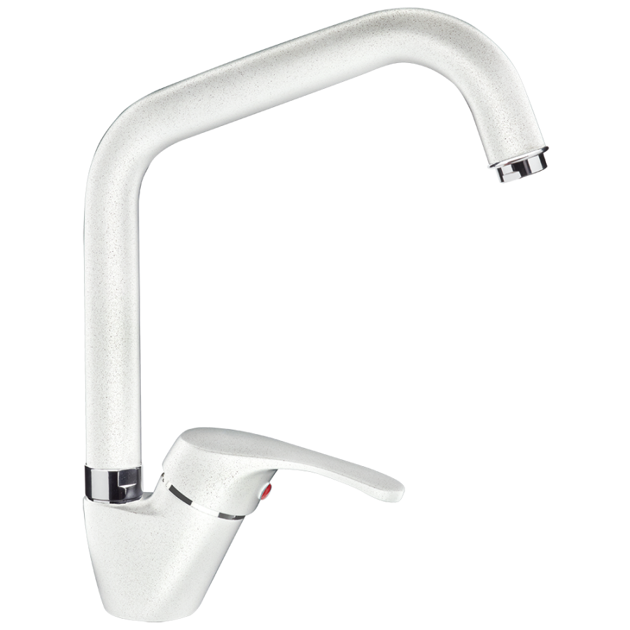 Fricosmos Grifo de Cocina Monomando Blanco Efecto Granito