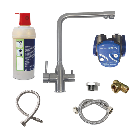 Fricosmos - Grifo de cocina 3 aguas con filtro profesional