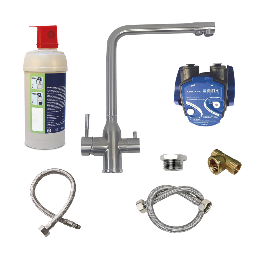 Fricosmos - Grifo de cocina 3 aguas con filtro profesional