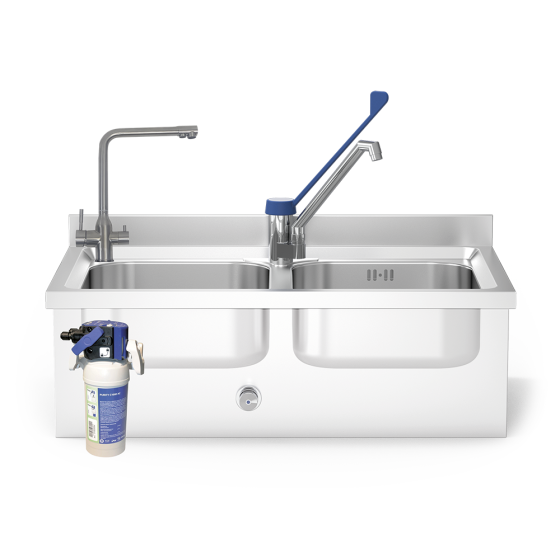 Fricosmos - Grifo de cocina 3 aguas con filtro profesional