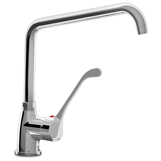 Fricosmos Grifo Monomando de Codo Sobremesa Caño Elevado