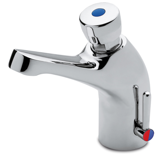 Fricosmos Grifo temporizado dos aguas con selector de temperatura