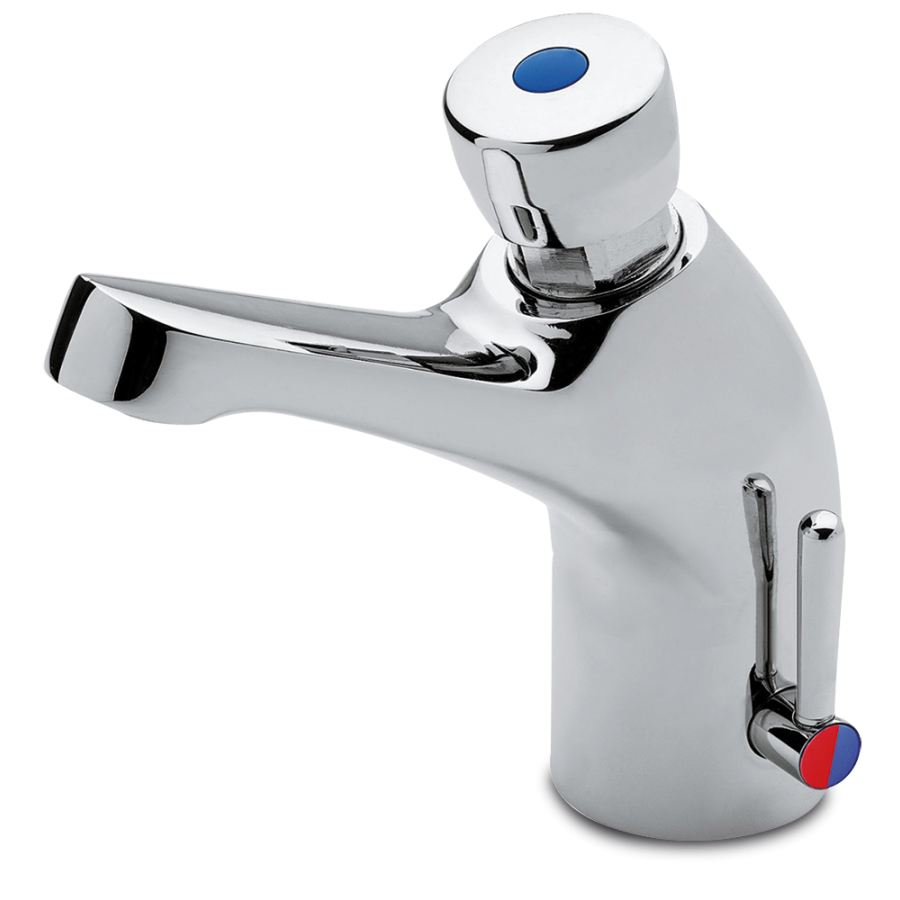 Fricosmos Grifo temporizado dos aguas con selector de temperatura