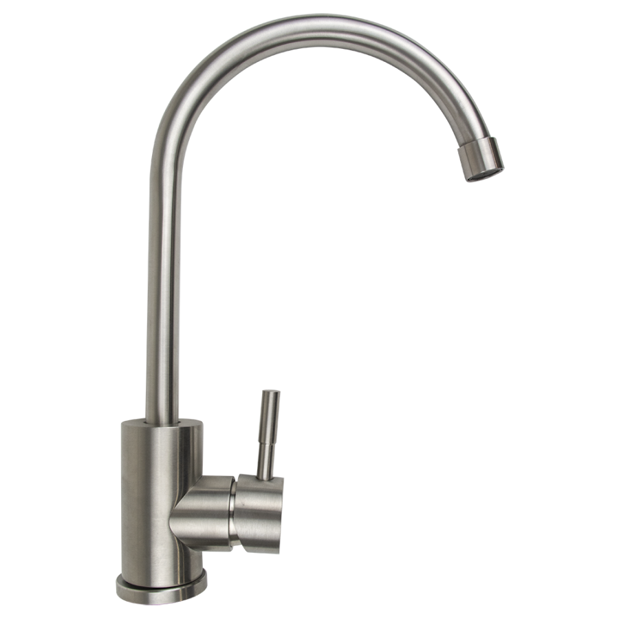 Fricosmos - Grifo monomando sobremesa cuello de cisne inox
