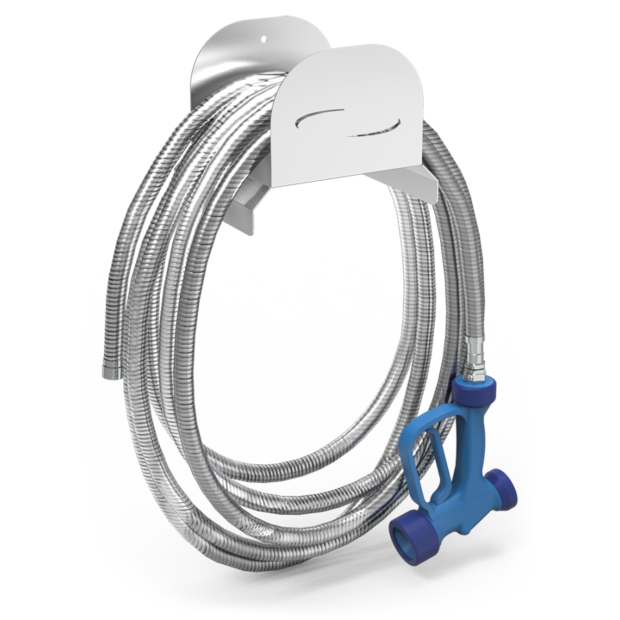 Fricosmos Grifo Manguera 50 m con Soporte Inox y Pistola