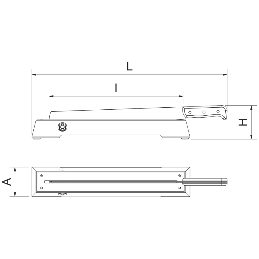 Fricosmos Bacaladera 550x85x110 mm para cuchillos pescadero