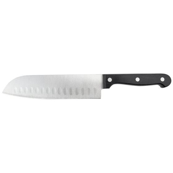 Fricosmos Cuchillo Santoku japonés alveolado profesional