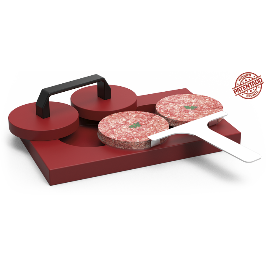 Fricosmos Aplasta hamburguesas doble higiénico ø128 mm