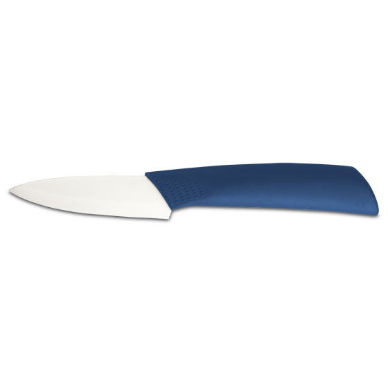 Fricosmos Cuchillo Puntilla Cerámica Blanco Mango Azul 75 mm