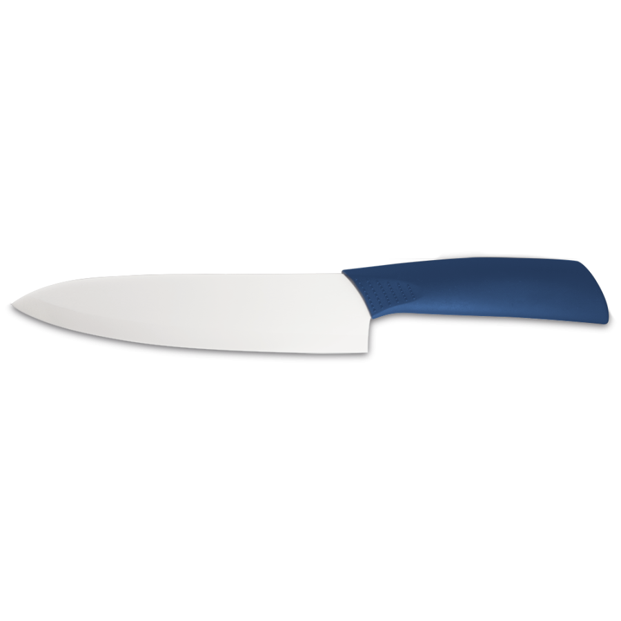 Fricosmos Cuchillo de cocina de cerámica blanca mango azul