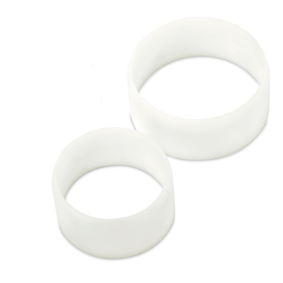 Fricosmos conjunto de 2 aros de emplatar en fibra blanca
