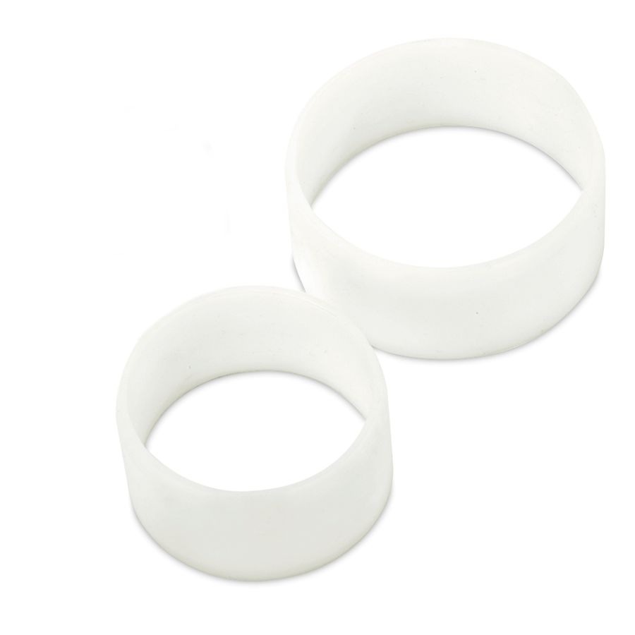 Fricosmos conjunto de 2 aros de emplatar en fibra blanca