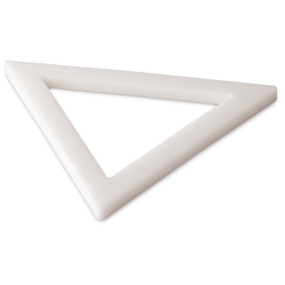 Fricosmos Triángulo de polietileno fibra blanca 435x380x20 mm