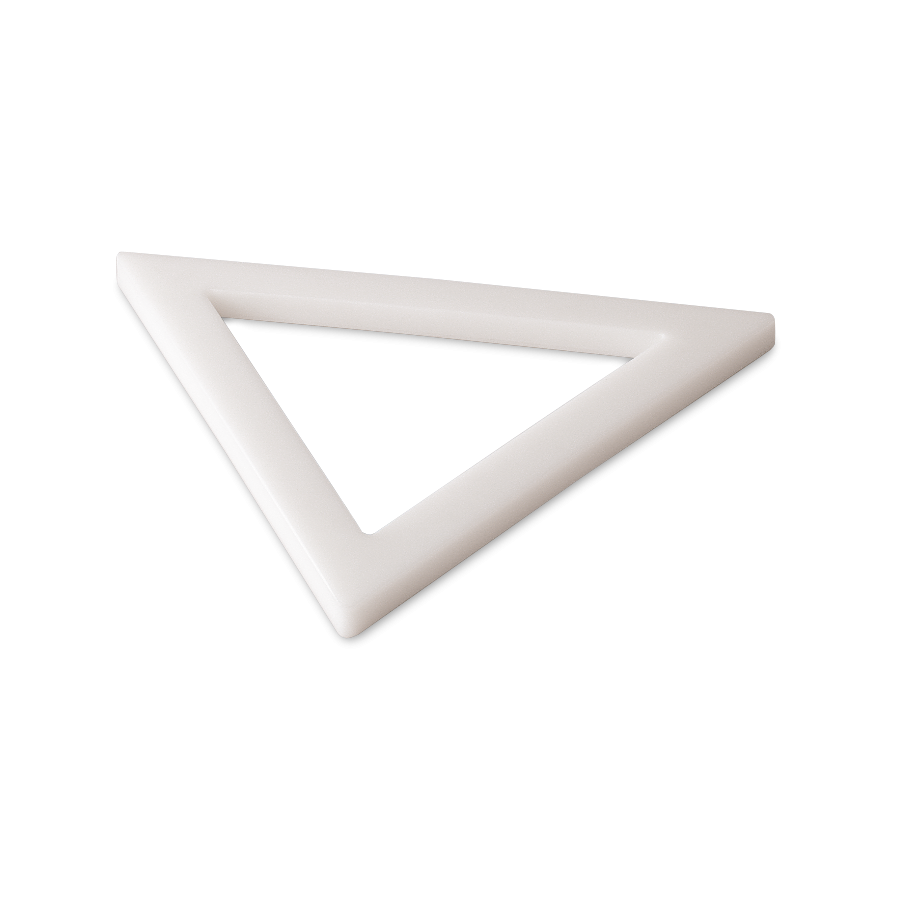 Fricosmos Triángulo de polietileno fibra blanca 435x380x20 mm