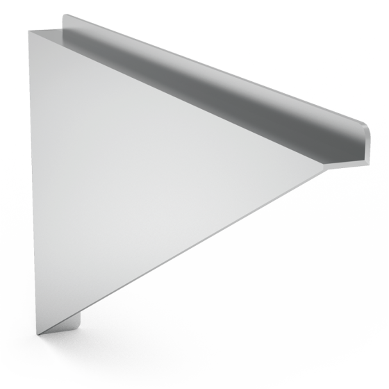 Fricosmos Cartela Recta Inox Estante Mural 265x200 Derecha