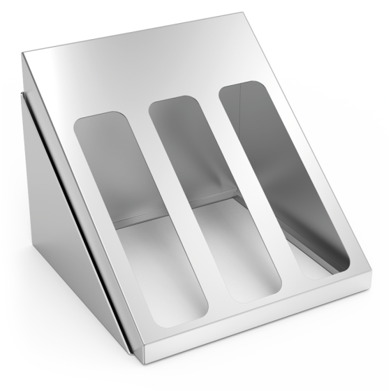 Fricosmos Botellero expositor inox de sobremesa para 3 botellas