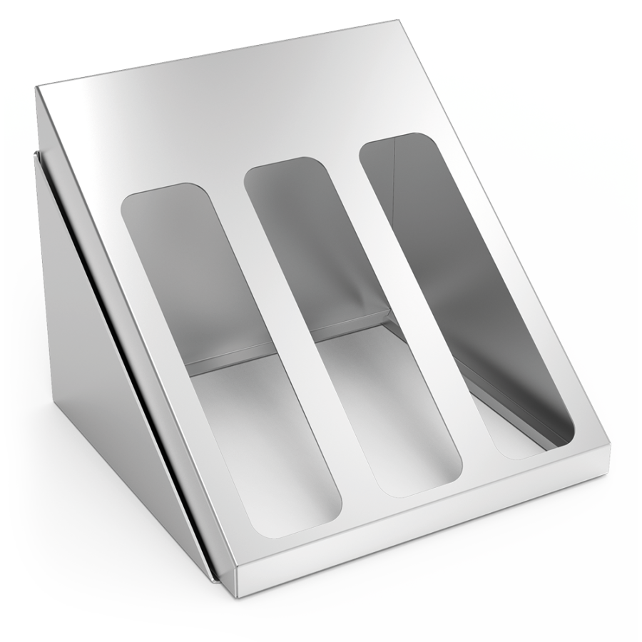 Fricosmos Botellero expositor inox de sobremesa para 3 botellas