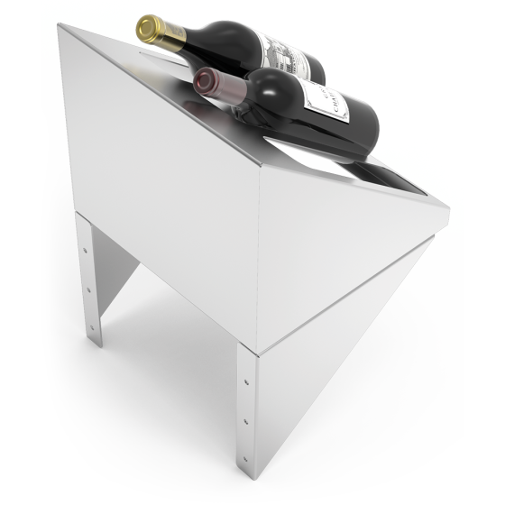 Fricosmos Botellero expositor inox de sobremesa para 3 botellas