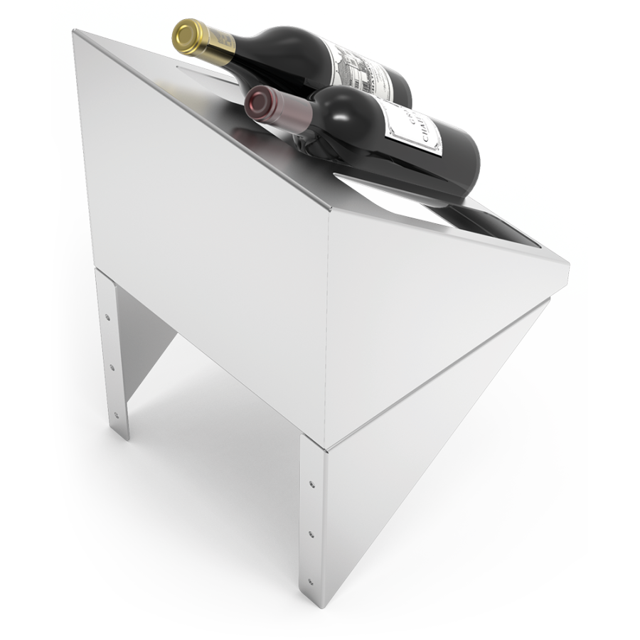 Fricosmos Botellero expositor inox de sobremesa para 3 botellas