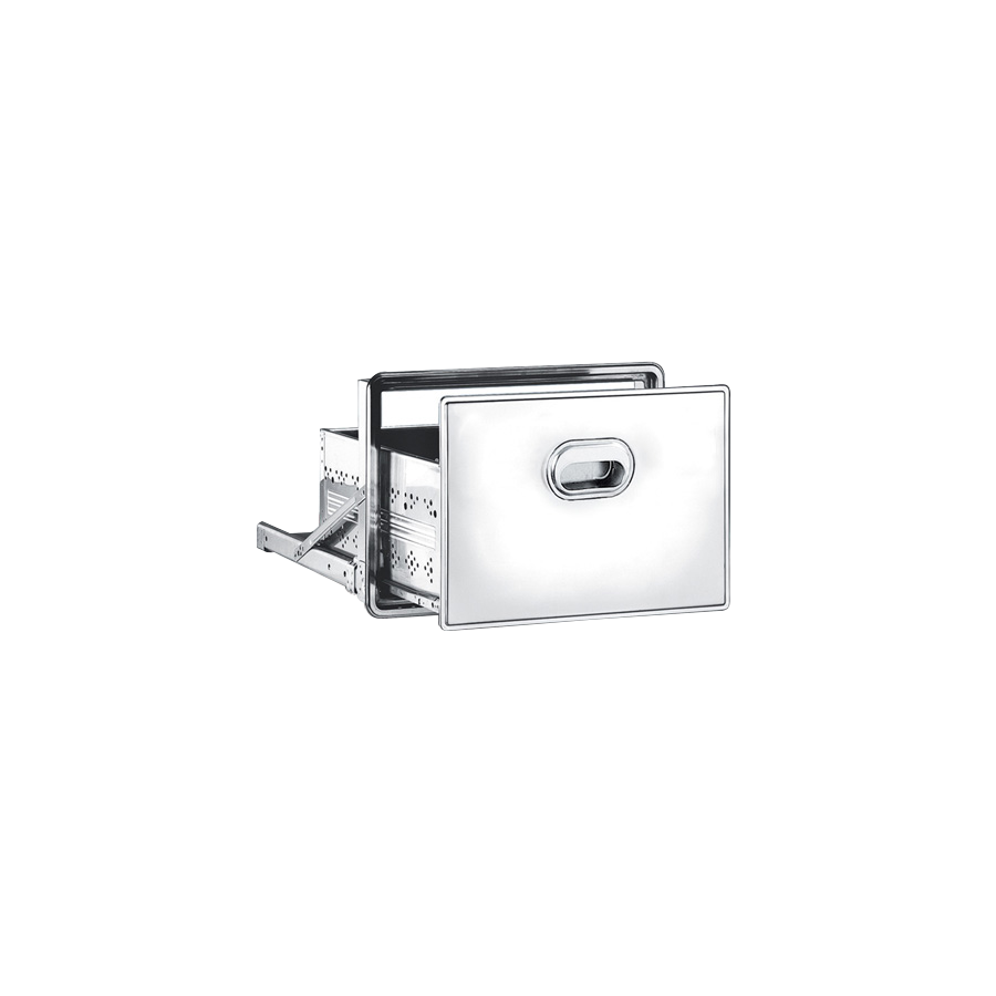 Fricosmos Cajón inox acoplado a estantería de 500 mm
