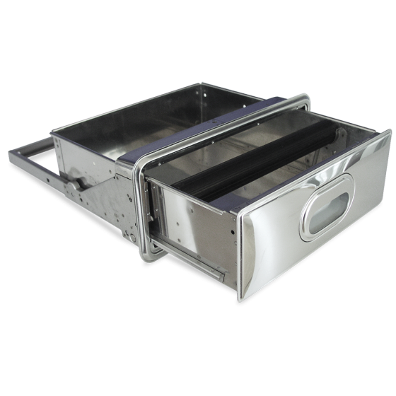 Fricosmos Cajón inox con golpeador para estantería 600 mm