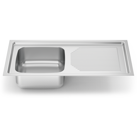 Fricosmos Fregadero inox para encastrar 1 cubeta reversible