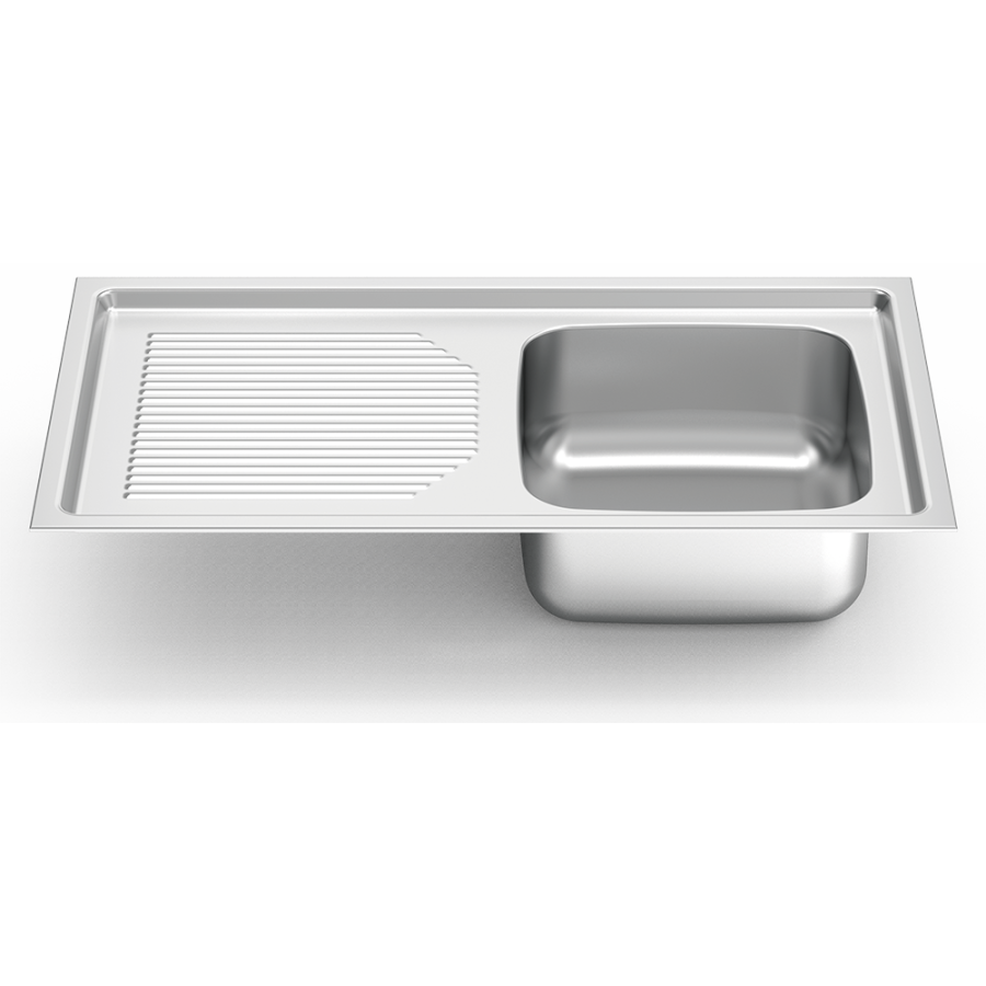 Fricosmos Fregadero inox para encastrar 1 cubeta reversible