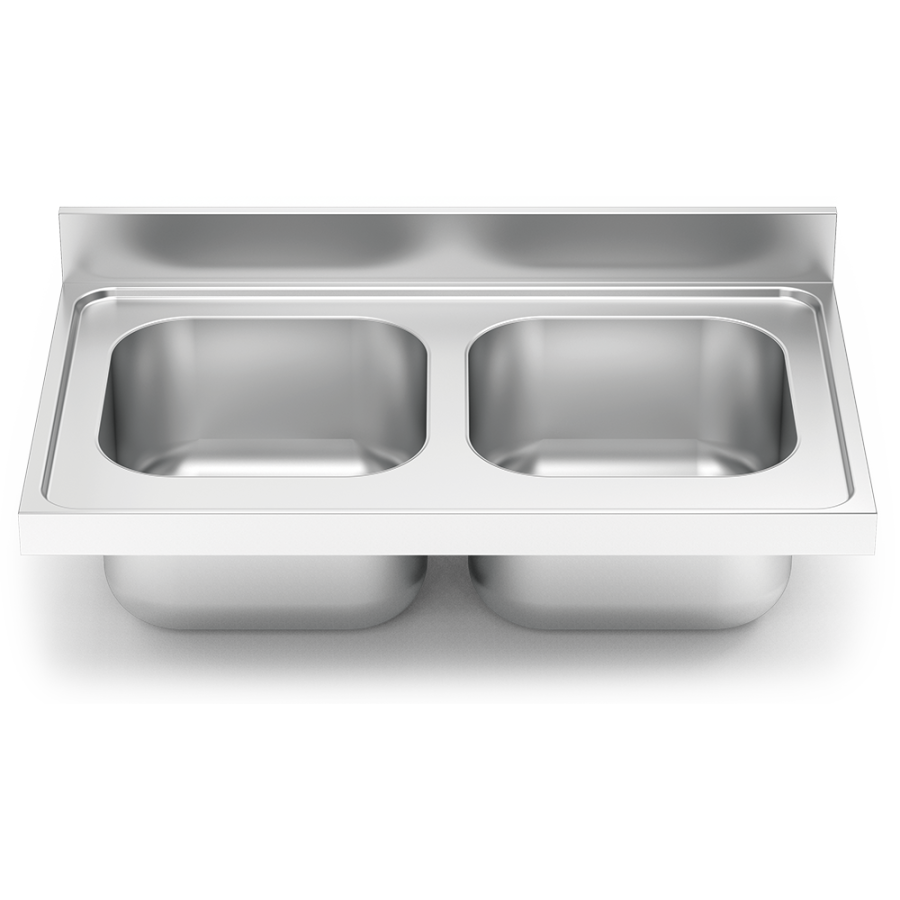 Fricosmos Fregadero Inox Serie 700 de 2 Cubetas 1000x700
