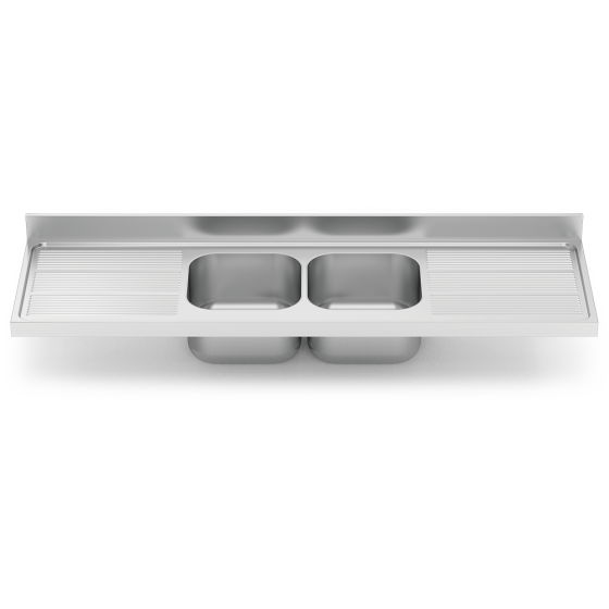 Fricosmos Fregadero Inox Serie 700 2 Cubetas y 2 Escurridores