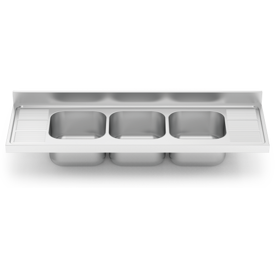 Fricosmos Fregadero Inox Serie 700 3 Cubetas y 2 Escurridores