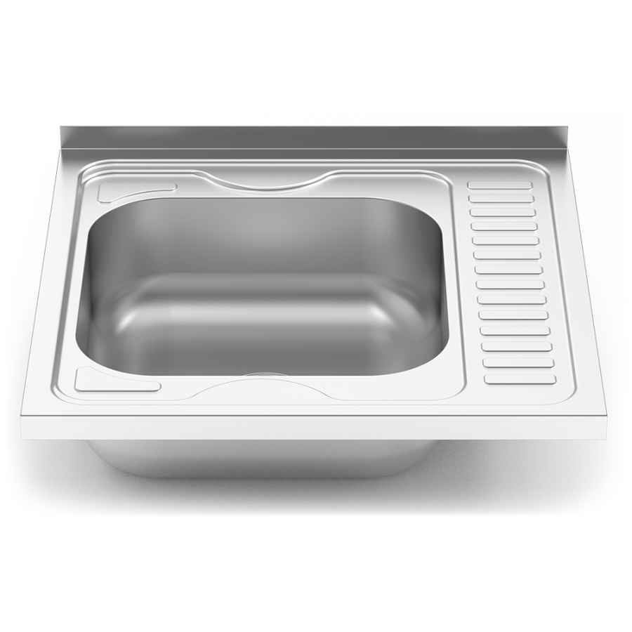 Fricosmos - Fregadero inox 600x600 con escurridor derecha